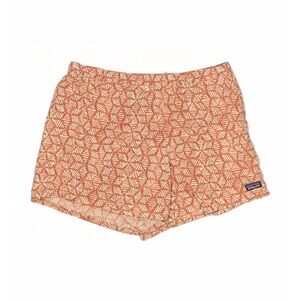 Patagonia Orange Geo Print Women’s Baggies Shorts